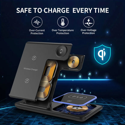 3 in 1 Foldable Charging Station For iPhone, Smartwatch And Airpods