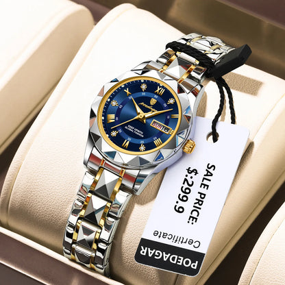Luxury Ladies Watch With Stainless Steel Band