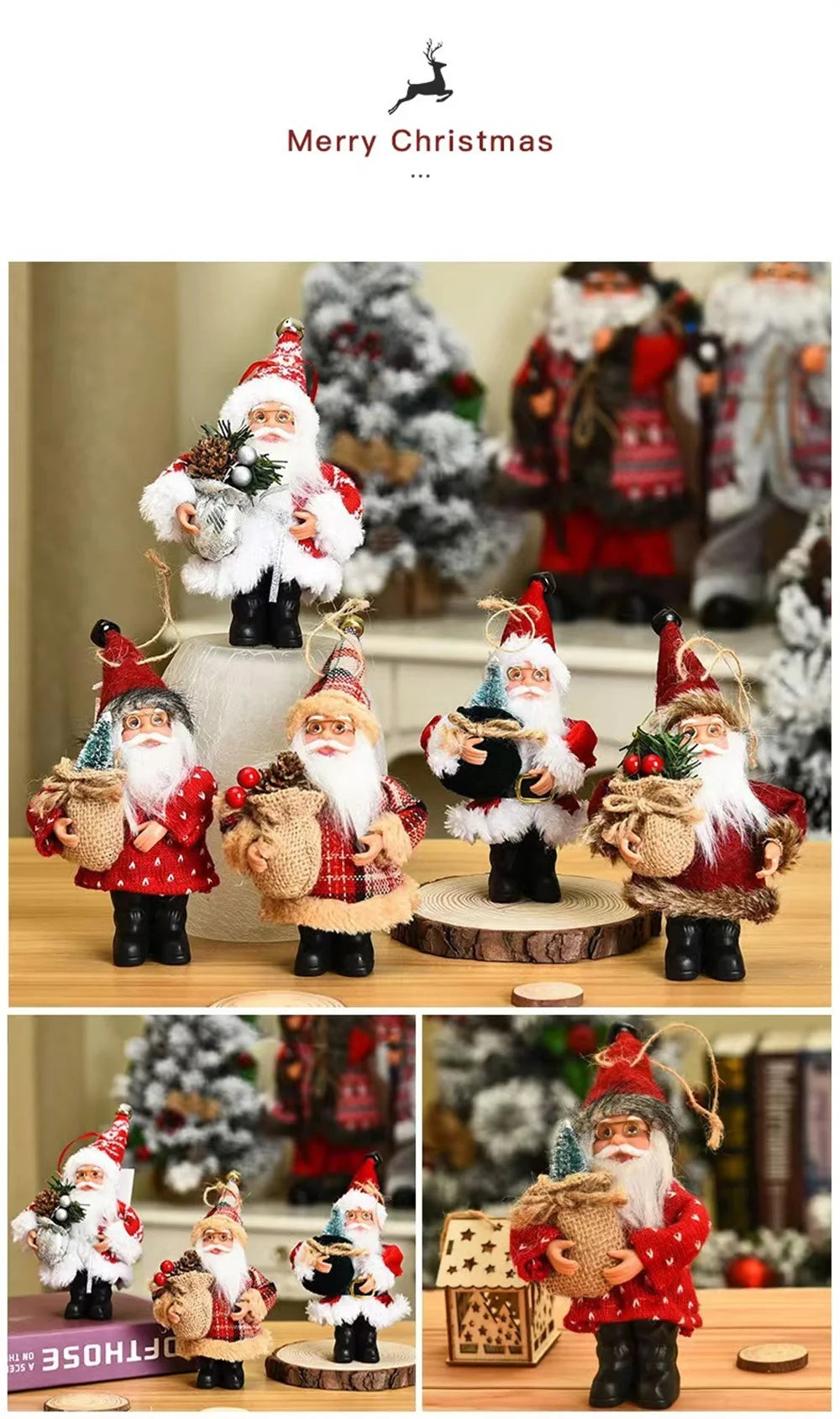 Santa Claus Doll Home Decor For Christmas Celebration