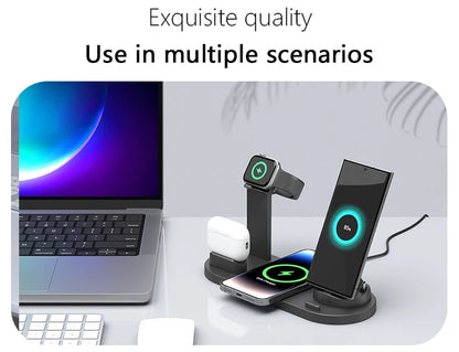 7 in 1 Wireless Charger Stand For iPhone, Smartwatch And Airpods