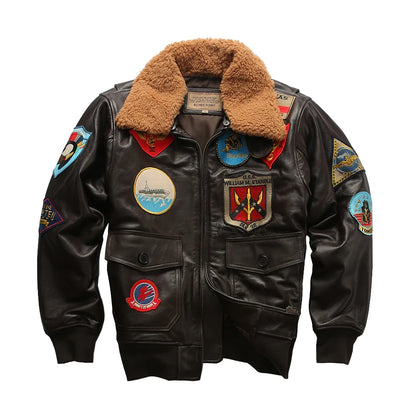 Amazing Top Gun Jacket With Lamb Collar For Men (Sale 🚨)