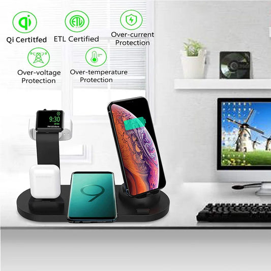 7 in 1 Wireless Charger Stand For iPhone, Smartwatch And Airpods