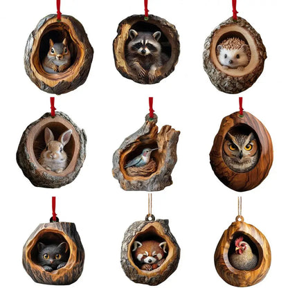 Christmas Ornaments In Acrylic Cartoon For Christmas And Home Decoration