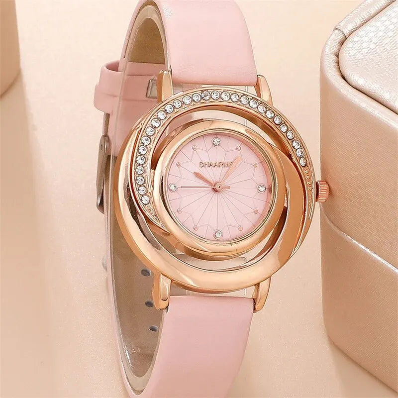 Wonderful Luxury Watch, Ring, Necklace And Earring Rhinestone Set For Wonderful Women (Salve 🚨)