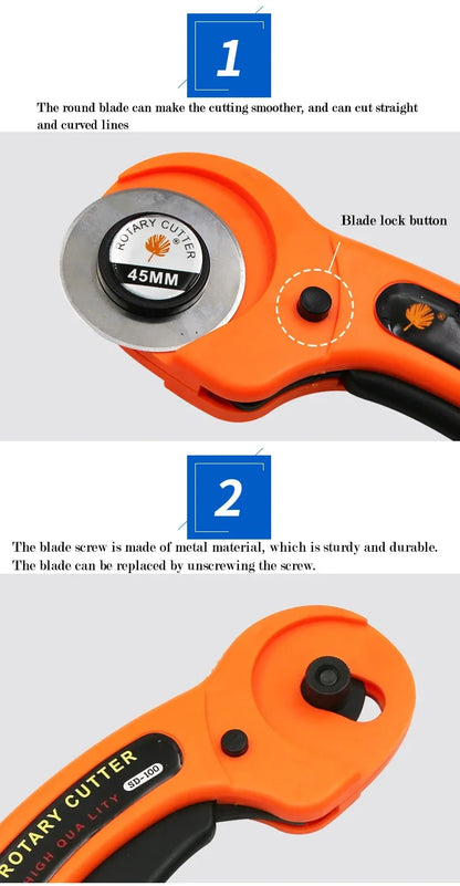 45mm Leather Craft Rotary Cutter Tool