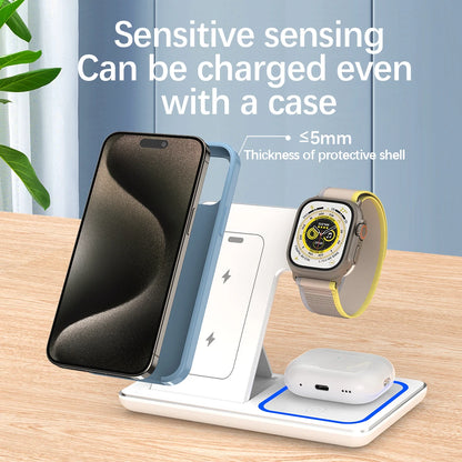 3 in 1 Foldable Charging Station For iPhone, Smartwatch And Airpods