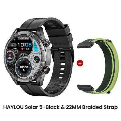 HAYLOU Solar 5 Voice Calling Smartwatch 1.58". AMOLED Display With 24h Health Monitoring ⌚