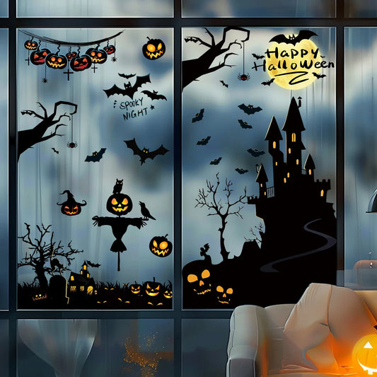 Castle Bat Silhouette for Halloween Decoration