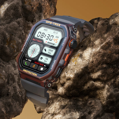 New Men's Rugged Military Smartwatch - Real GPS, Bluetooth And Call Health Monitoring