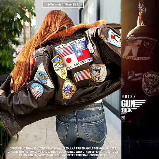 Amazing Top Gun Jacket With Lamb Collar For Men (Sale 🚨)