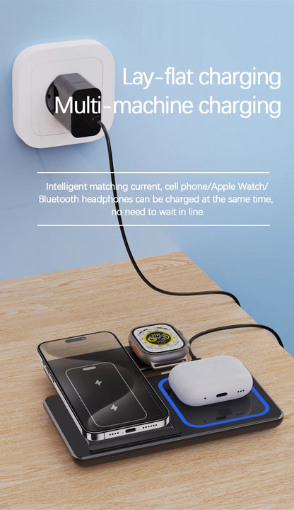 3 in 1 Foldable Charging Station For iPhone, Smartwatch And Airpods