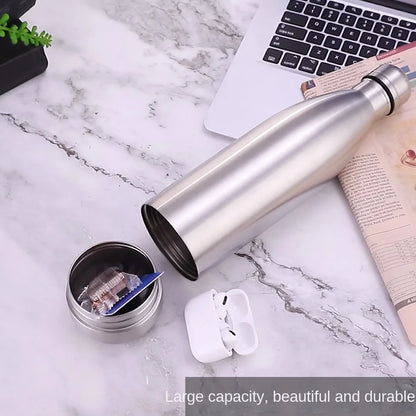 Great Portable Water Bottle With Safe Hiding Spot For Money And Keys