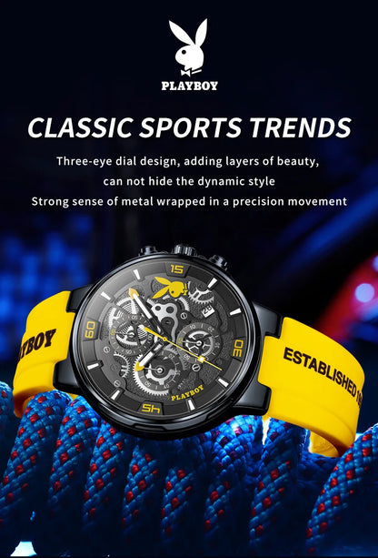 Luxury Waterproof Watch With Silicone Band