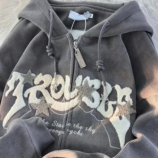 Retro Embroidery Hoodies Sweatshirts - A Trust Market