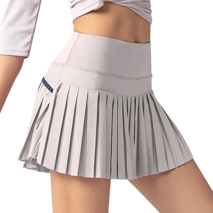 Beautiful High Waist Pleated Mini Skirt Shorts For Sports