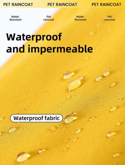 Dog Raincoat Waterproof Dog Rain Jacket with Hood Reflective Dog Rain Coat with Leash Hole Lightweight Waterproof Puppy Clothes - A Trust Market