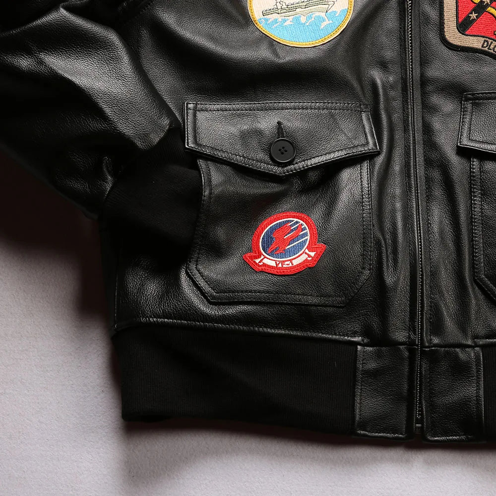 Amazing Top Gun Jacket With Lamb Collar For Men (Sale 🚨)