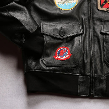 Amazing Top Gun Jacket With Lamb Collar For Men (Sale 🚨)