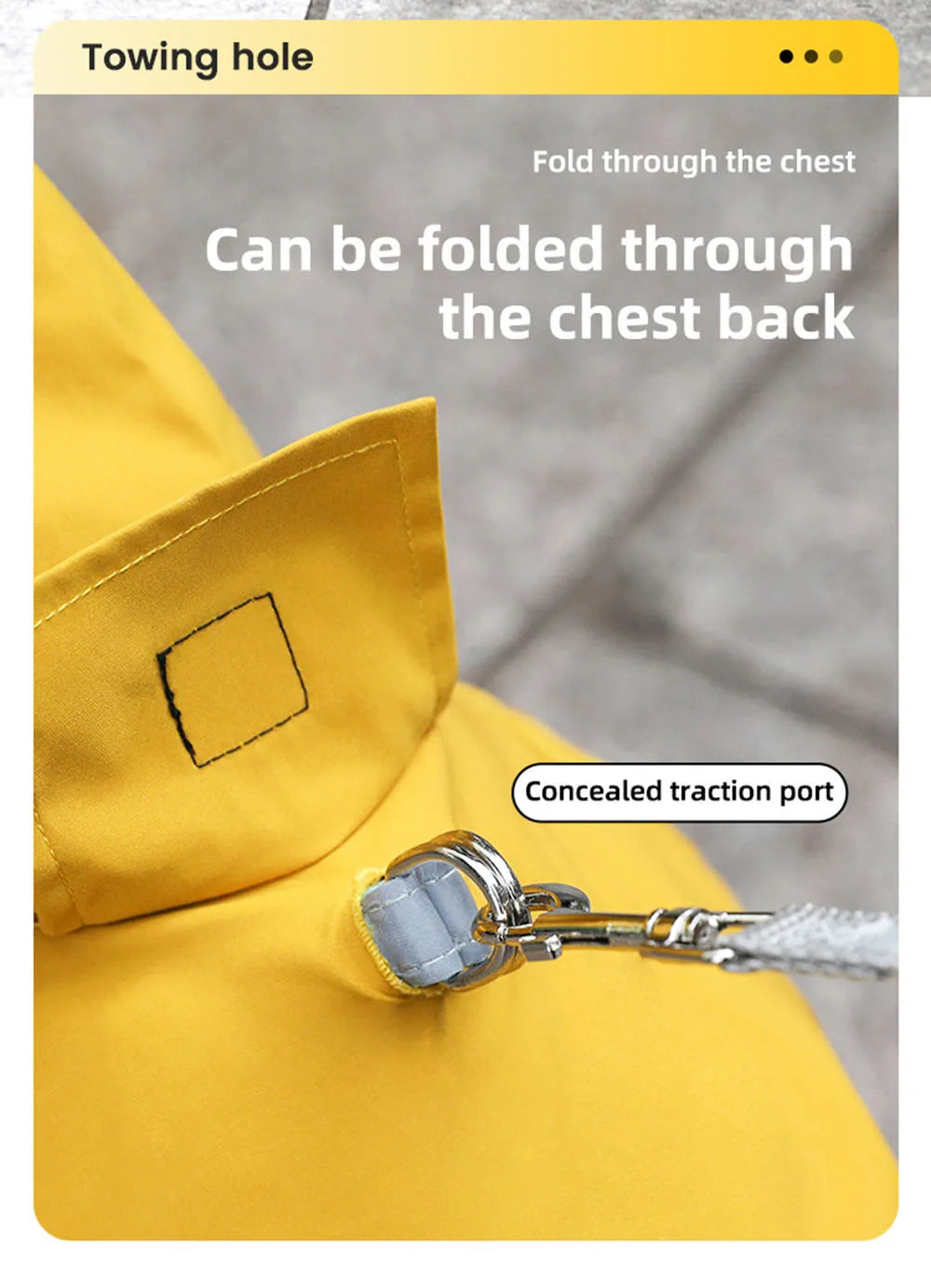 Dog Raincoat Waterproof Dog Rain Jacket with Hood Reflective Dog Rain Coat with Leash Hole Lightweight Waterproof Puppy Clothes - A Trust Market