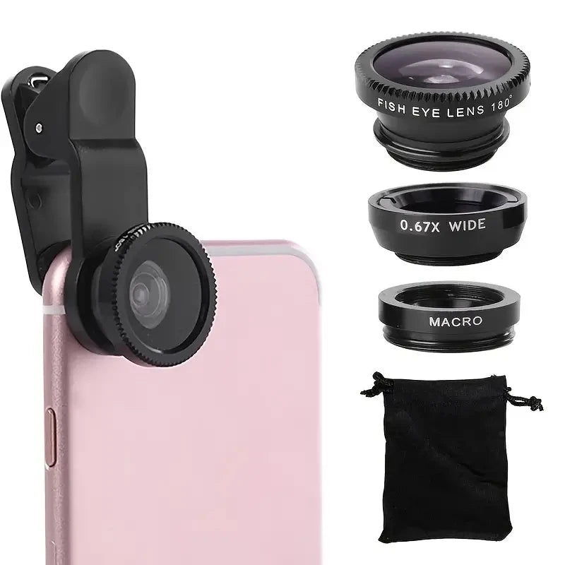 Fantastic 3 in 1 Fisheye Lens With iPhone Clip