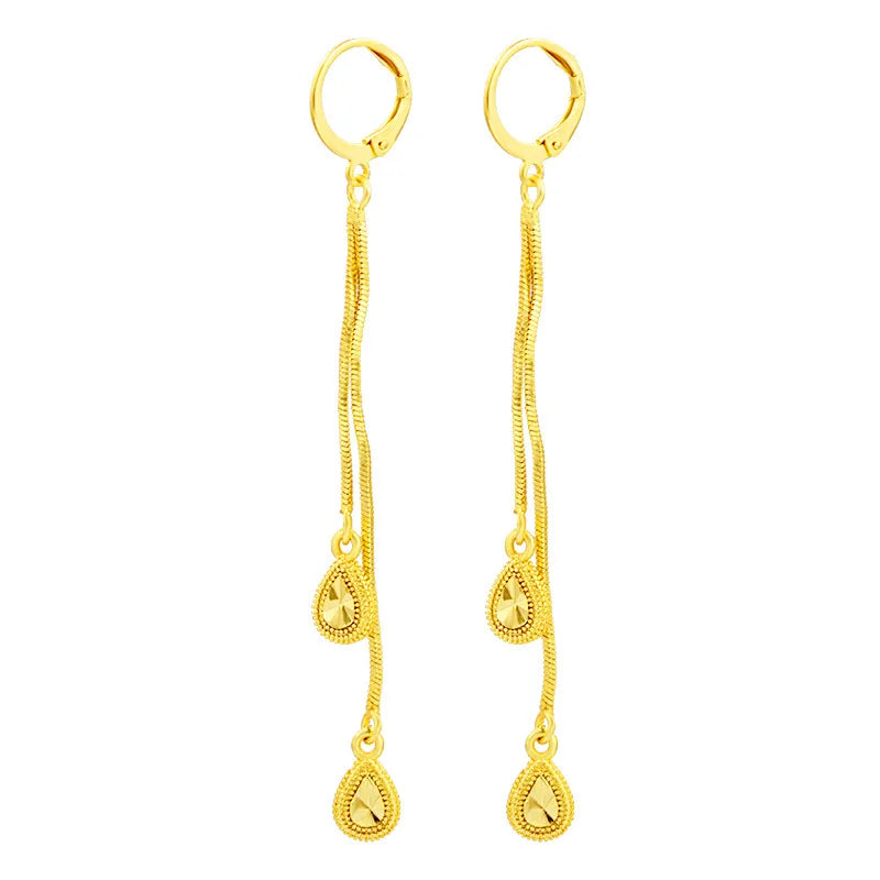 Gold Color Long Earrings for Women
