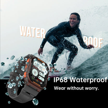 New Men's Rugged Military Smartwatch - Real GPS, Bluetooth And Call Health Monitoring