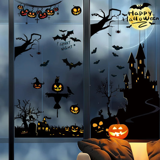 Castle Bat Silhouette for Halloween Decoration