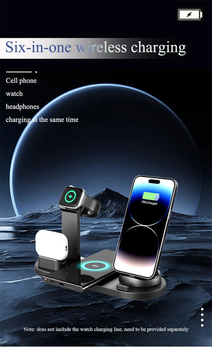 7 in 1 Wireless Charger Stand For iPhone, Smartwatch And Airpods