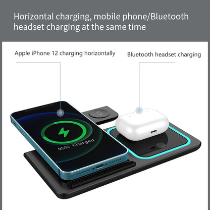 3 in 1 Foldable Charging Station For iPhone, Smartwatch And Airpods