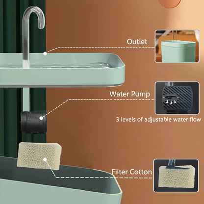 Ultra-Quiet Cat Water Fountain Filter Dispenser