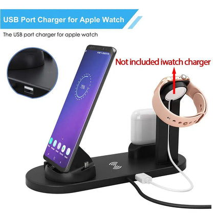 7 in 1 Wireless Charger Stand For iPhone, Smartwatch And Airpods
