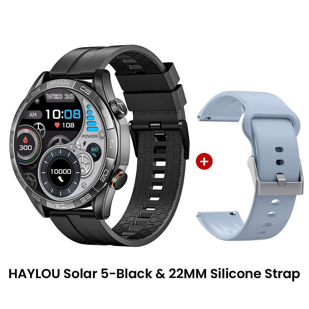 HAYLOU Solar 5 Voice Calling Smartwatch 1.58". AMOLED Display With 24h Health Monitoring ⌚