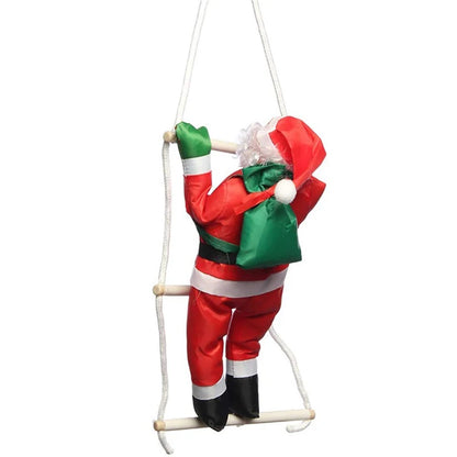 Santa Claus Climbing Ladder Ornaments For Christmas Tree