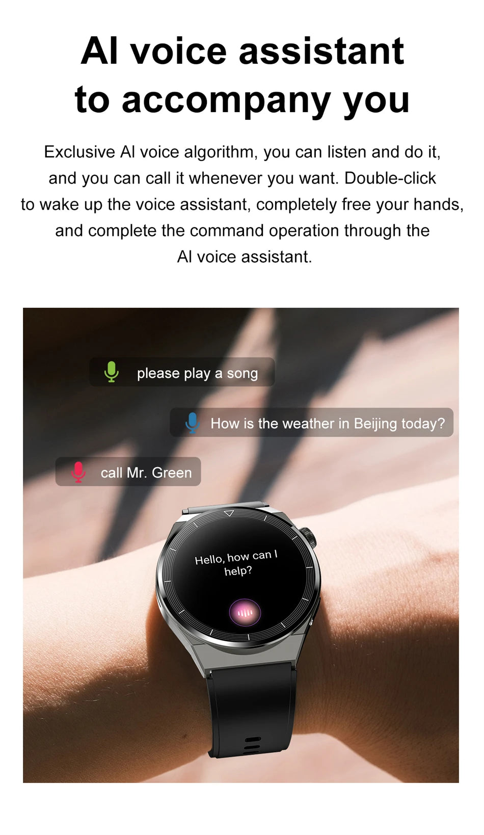 Great Smartwatch 4 Pro With Bluetooth Phone Call and GPS