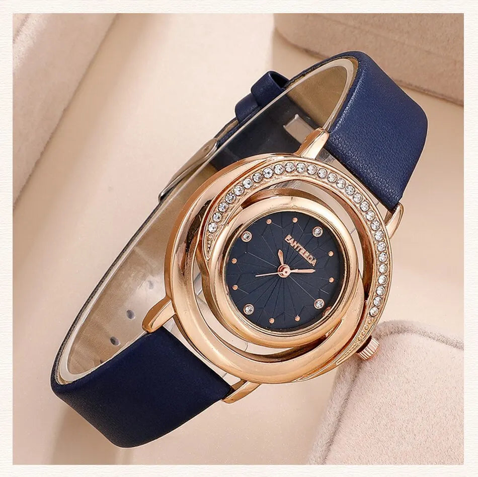 Wonderful Luxury Watch, Ring, Necklace And Earring Rhinestone Set For Wonderful Women (Salve 🚨)