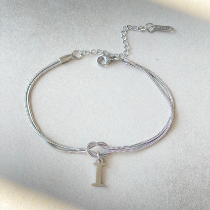 Wonderful A-Z Love Knot Bracelets For Couple