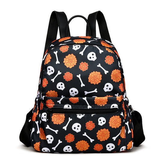 Halloween Skull Print Backpack For Women - A Trust Market
