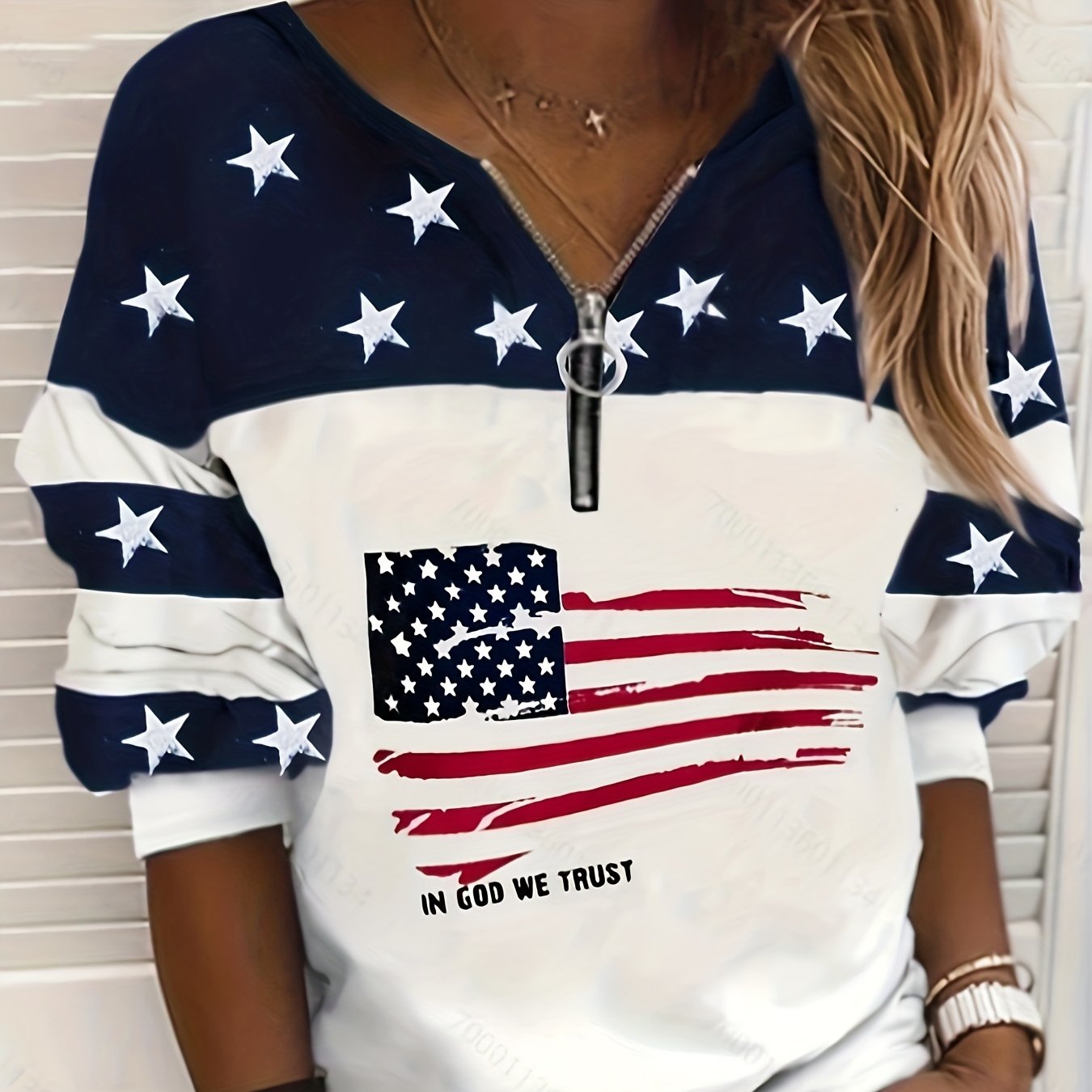 Women's Casual V-Neck Sweatshirt