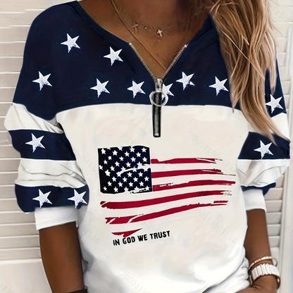 Women's Casual V-Neck Sweatshirt