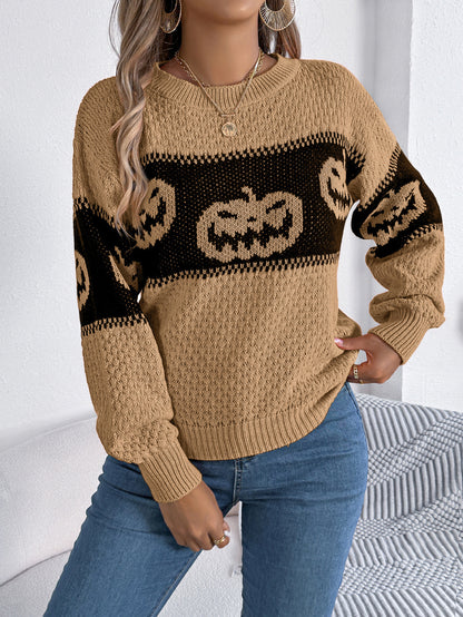 Wonderful Pumpkin Long Sleeve Pullover For Women - A Trust Market
