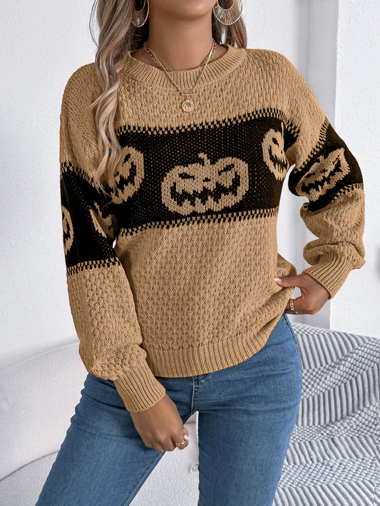 Wonderful Pumpkin Long Sleeve Pullover For Women - A Trust Market