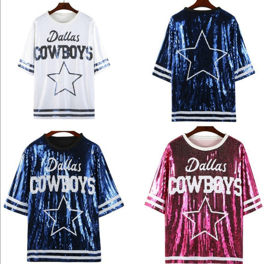 Wonderful Sequins Cowboys American Football Uniform (Sale 🚨)