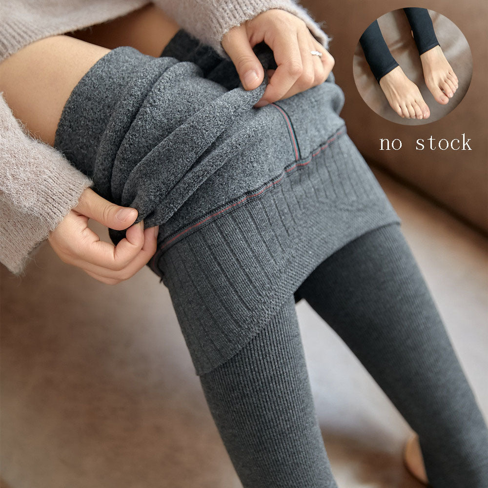 High Waist Stripes Leggings for Winter. Stretch Woman Pants