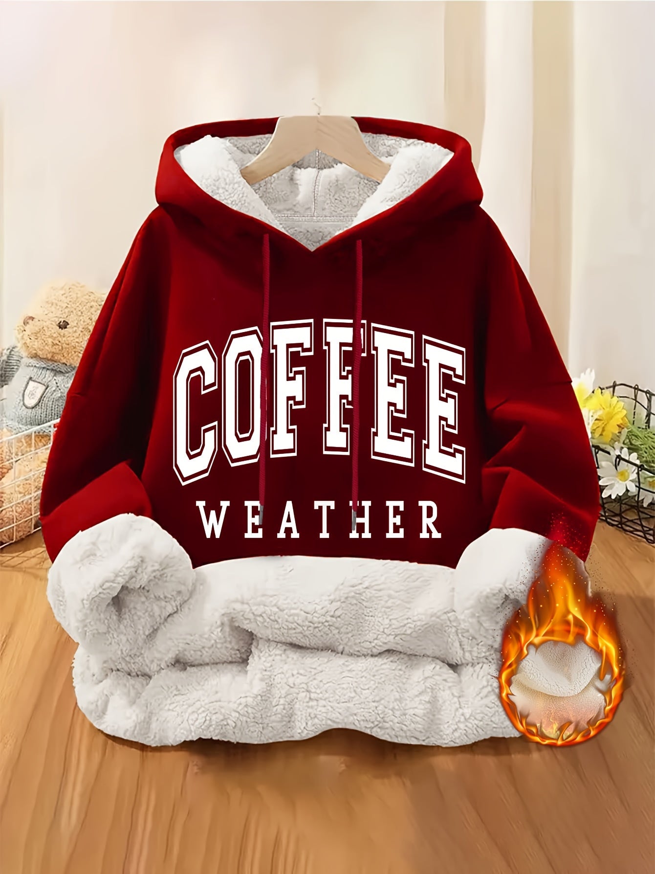 Fantastic Casual Hoodie With Sherpa Lining
