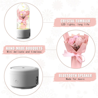 Creative 2 In 1 Bouquet LED Light And Bluetooth-compatible Speaker - A Trust Market