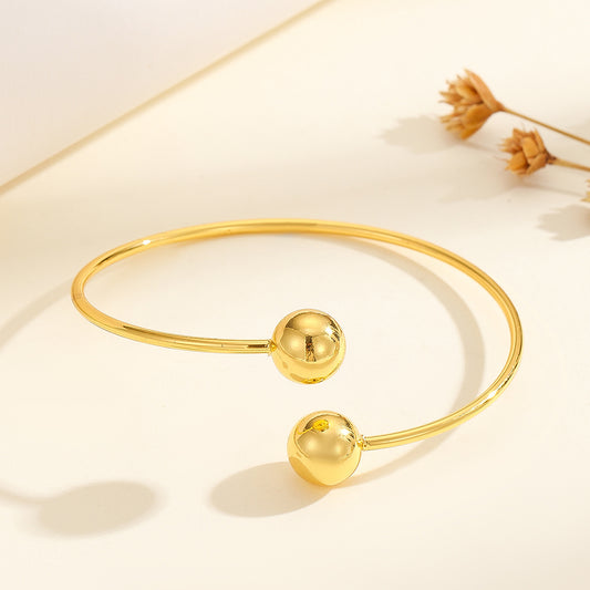 Copper Gold Plated Bracelet, With A Simple Temperament For Women. 💎