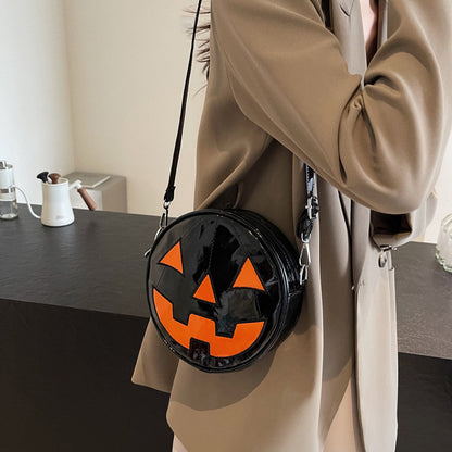 Halloween Pumpkin Small Round Bag - A Trust Market