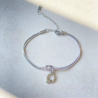 Wonderful A-Z Love Knot Bracelets For Couple