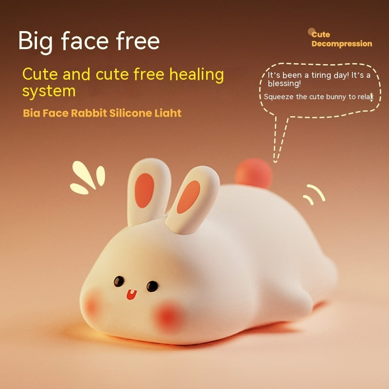 Cute LED Night Light Touch Sensor Rabbit Silicone