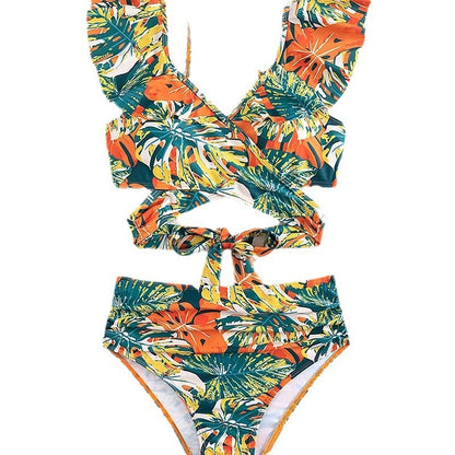 Wonderful Two-piece Bikini With Ruffled Halter 🏖️👙
